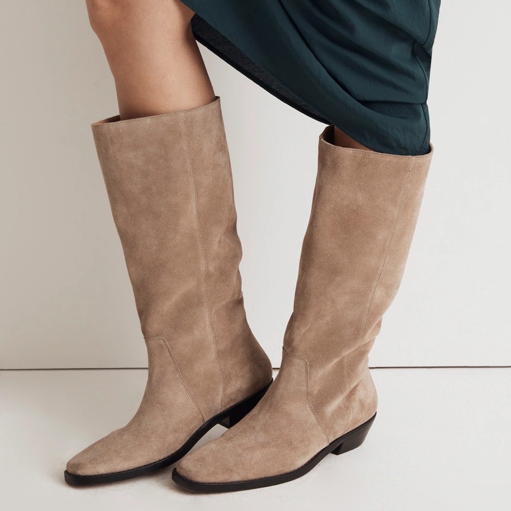 Madewell Antoine Tall Suede Boot Extended Calf